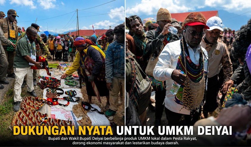(Bupati dan Wabup Deiyai Dukung UMKM Lewat Belanja Produk Lokal di Pesta Rakyat)