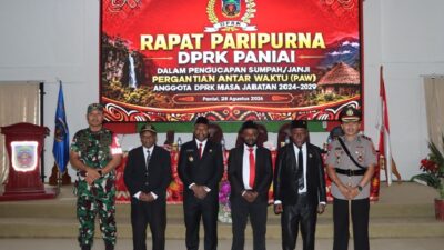 (Stepanus Mote Resmi Dilantik, Polres Paniai Pastikan Pelantikan PAW Anggota DPRK Berjalan Aman)