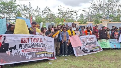 (Ratusan Mahasiswa Demo di DPRK Mimika, Desak Pemerintah Tangani Pembunuhan dan Konflik)