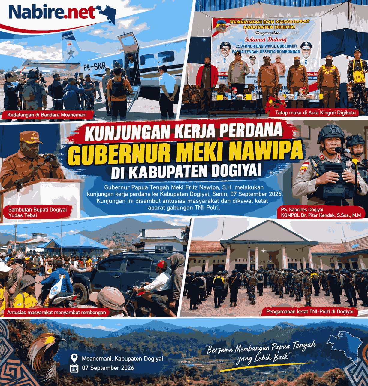 Kunker di Dogiyai, Gubernur Meki Nawipa Fokus Pendidikan, Infrastruktur dan Ekonomi