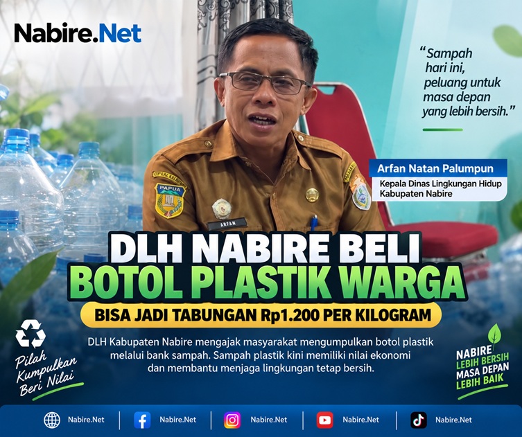 (DLH Nabire Beli Botol Plastik Warga, Bisa Jadi Tabungan Rp1.200 per Kilogram)