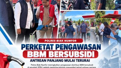 (Polres Biak Numfor Perketat Pengawasan BBM Bersubsidi, Antrean Panjang Mulai Terurai)