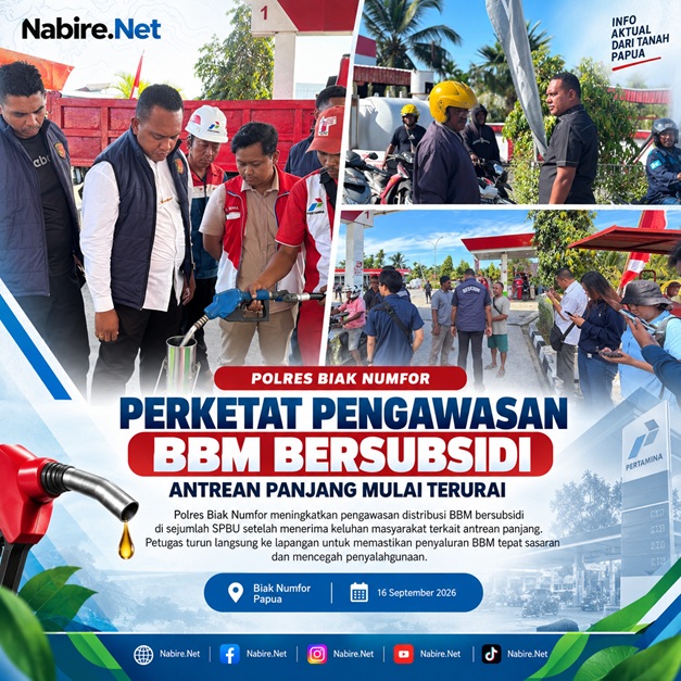 (Polres Biak Numfor Perketat Pengawasan BBM Bersubsidi, Antrean Panjang Mulai Terurai)