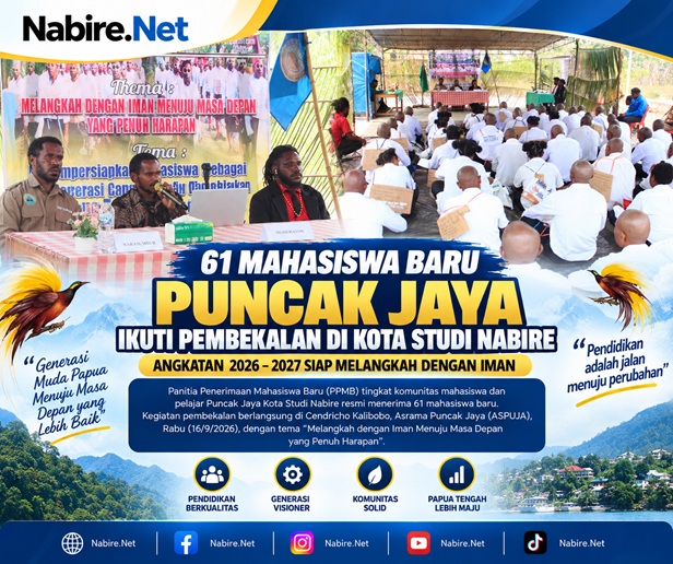 (61 Mahasiswa Baru Puncak Jaya Ikuti Pembekalan di Kota Studi Nabire)