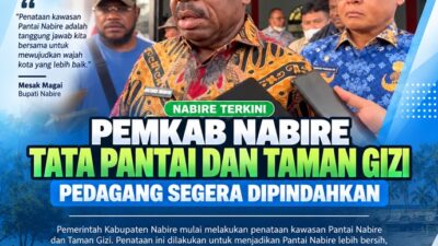 (Pemkab Siapkan Wajah Baru Pantai Nabire dan Taman Gizi)