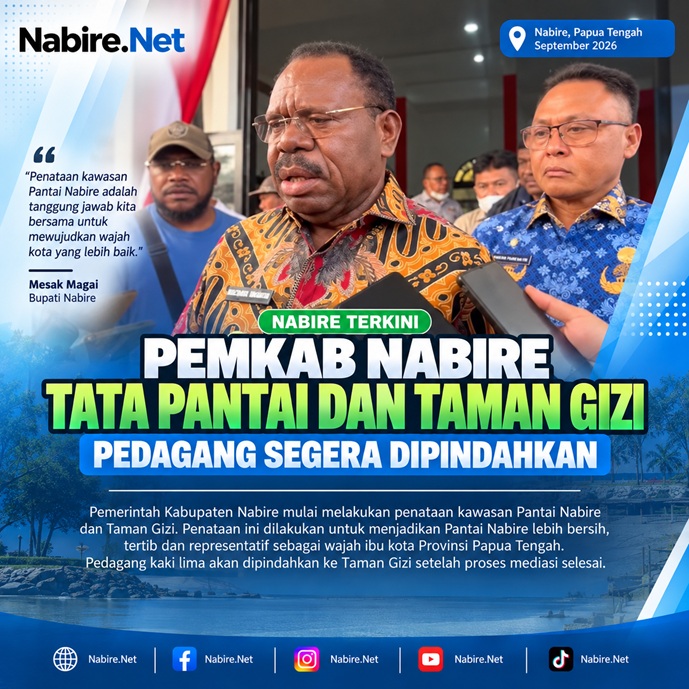 (Pemkab Siapkan Wajah Baru Pantai Nabire dan Taman Gizi)
