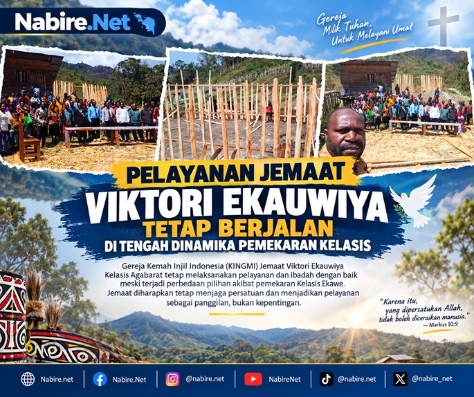 (Pemekaran Kelasis Ekawe Picu Perbedaan Jemaat, Pelayanan Viktori Ekauwiya Tetap Berjalan)