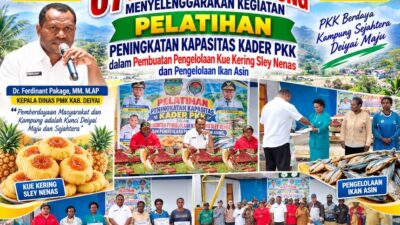 (DPMK Deiyai Tingkatkan Kapasitas Kader PKK Lewat Pelatihan Olahan Pangan)