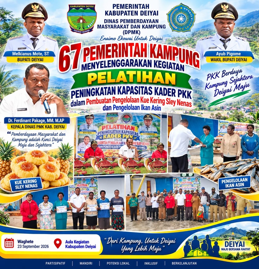 (DPMK Deiyai Tingkatkan Kapasitas Kader PKK Lewat Pelatihan Olahan Pangan)