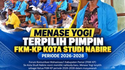 (Menase Yogi Terpilih Pimpin FKM-KP Kota Studi Nabire Periode 2026-2028)