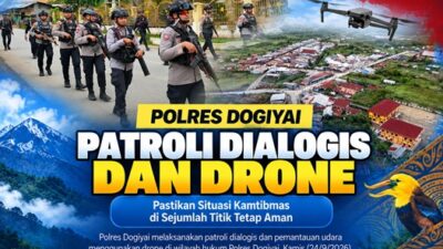 (Polres Dogiyai Kerahkan Drone Pantau Situasi Kamtibmas di Sejumlah Titik)