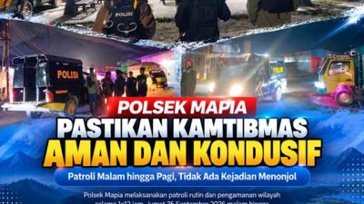 (Situasi Kamtibmas di Mapia Dogiyai Aman, Polisi Intensifkan Patroli hingga Pagi)