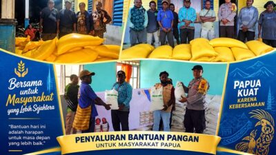(Hadapi Musim Kemarau, Distrik Siriwo Bagikan 19 Ton Beras kepada Enam Kampung)