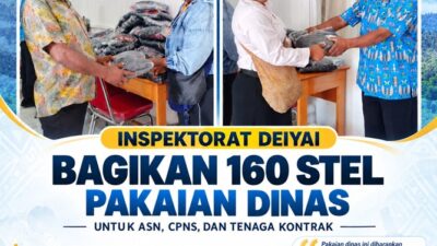 (Inspektorat Deiyai Bagikan 160 Stel Pakaian Dinas untuk ASN dan Tenaga Kontrak)