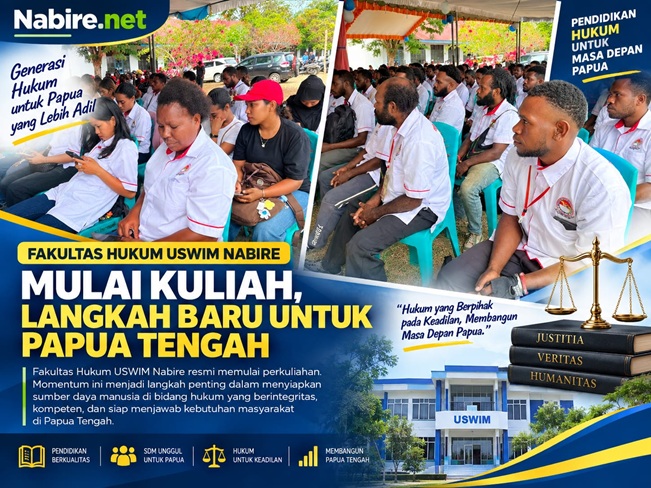(Fakultas Hukum USWIM Nabire Mulai Kuliah, 48 Mahasiswa Terbagi Dua Kelas)