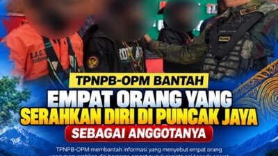 (TPNPB-OPM Bantah Empat Orang yang Serahkan Diri di Puncak Jaya sebagai Anggotanya)