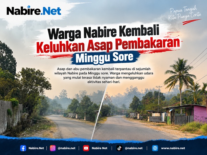 Warga Nabire Kembali Keluhkan Asap Pembakaran Minggu Sore