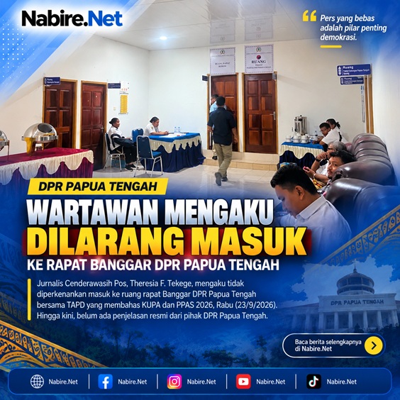 (Wartawan Mengaku Dilarang Masuk Rapat Banggar DPR Papua Tengah)