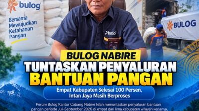(Bulog Nabire Tuntaskan Penyaluran Bantuan Pangan di Empat Kabupaten)
