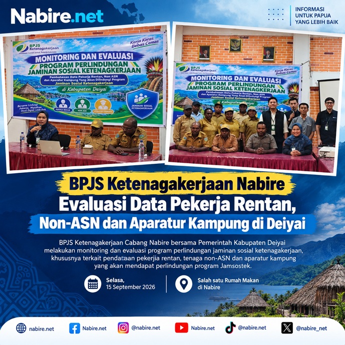 (BPJS Ketenagakerjaan Nabire Evaluasi Data Pekerja Rentan, Non-ASN dan Aparatur Kampung di Deiyai)