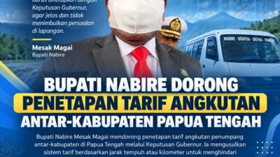 (Bupati Nabire Dorong Tarif Angkutan Antar-Kabupaten Papua Tengah Dihitung per Kilometer)