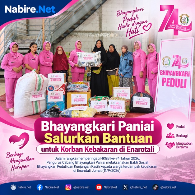 (Bhayangkari Paniai Salurkan Bantuan untuk Korban Kebakaran di Enarotali)
