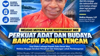 (Melkias Muyapa Ajak Masyarakat Mee Perkuat Adat dan Dukung Pembangunan Papua Tengah)