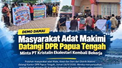 (Datangi DPR-PT, Warga Makimi Minta PT Kristalin Kembali Beroperasi)