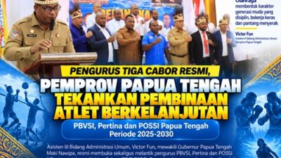 (Pengurus Tiga Cabor Resmi, Pemprov Papua Tengah Tekankan Pembinaan Atlet Berkelanjutan)