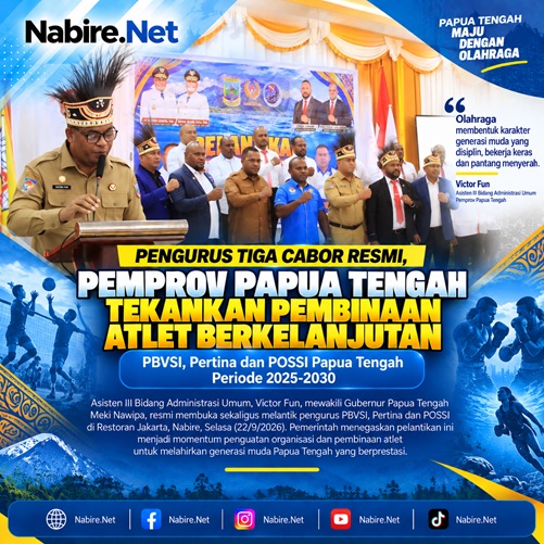 Pengurus Tiga Cabor Resmi, Pemprov Papua Tengah Tekankan Pembinaan Atlet Berkelanjutan