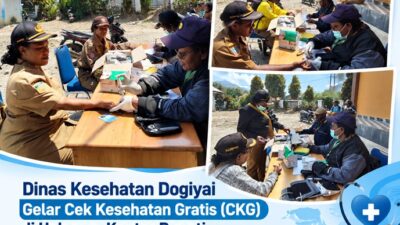 (Dinkes Dogiyai Gelar Cek Kesehatan Gratis Saat Kunjungan Gubernur Papua Tengah)