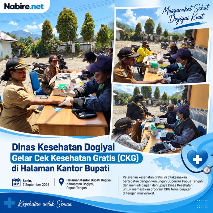 (Dinkes Dogiyai Gelar Cek Kesehatan Gratis Saat Kunjungan Gubernur Papua Tengah)