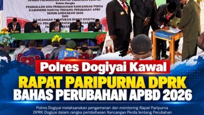 (Polres Dogiyai Kawal Rapat Paripurna DPRK Bahas Perubahan APBD 2026)