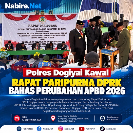 (Polres Dogiyai Kawal Rapat Paripurna DPRK Bahas Perubahan APBD 2026)