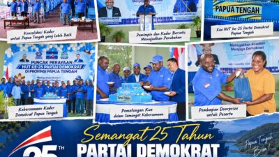 (HUT ke-25 Demokrat Papua Tengah di Nabire, Konsolidasi 2029 Mulai Digaungkan)