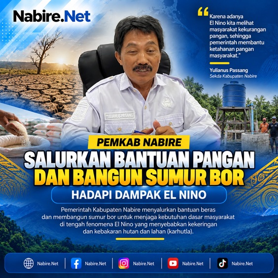 (Hadapi El Nino, Pemkab Nabire Salurkan Bantuan Beras dan Bangun Sumur Bor)