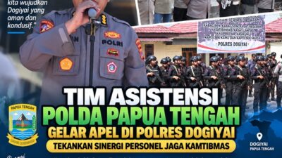 (Tim Asistensi Polda Papua Tengah Perkuat Sinergi Personel di Polres Dogiyai)