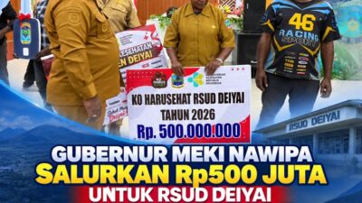 (Perkuat Layanan Kesehatan, Gubernur Meki Nawipa Salurkan Rp500 Juta untuk RSUD Deiyai)