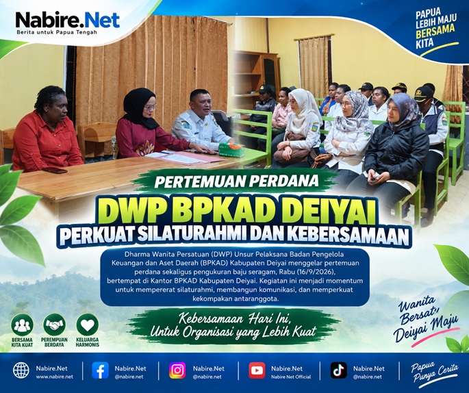 (Perkuat Kebersamaan, DWP BPKAD Deiyai Gelar Pertemuan Perdana)