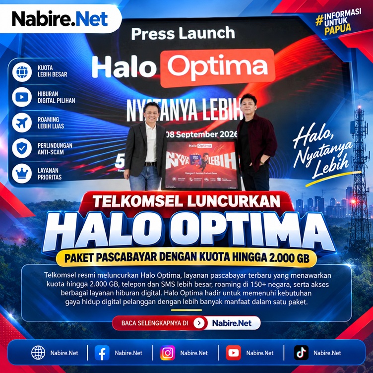 (Halo Optima Telkomsel Hadir dengan Kuota Jumbo dan Akses Layanan Digital)