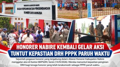 (Honorer Nabire Tuntut Kepastian DRH PPPK Paruh Waktu, Pemkab Sebut Januari 2027)