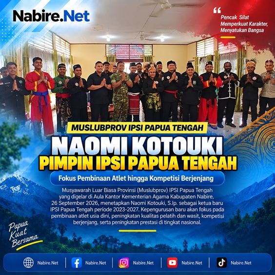 (Naomi Kotouki Pimpin IPSI Papua Tengah, Fokus Pembinaan Atlet hingga Kompetisi Berjenjang)