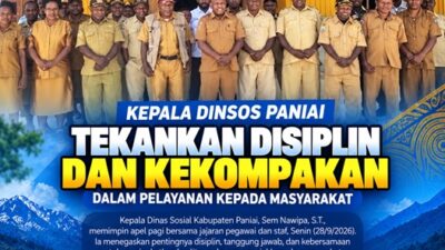 (Pimpin Apel Pagi, Kepala Dinsos Paniai Ingatkan Pegawai soal Disiplin)