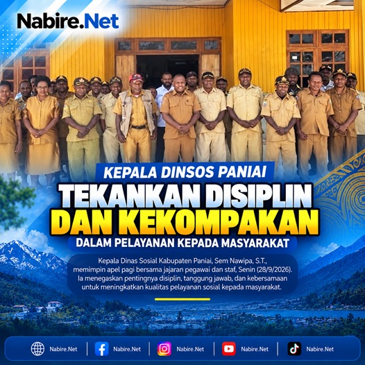 (Pimpin Apel Pagi, Kepala Dinsos Paniai Ingatkan Pegawai soal Disiplin)