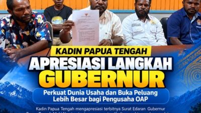 (KADIN Papua Tengah Apresiasi Kebijakan Gubernur Buka Peluang Lebih Besar bagi Pengusaha OAP)