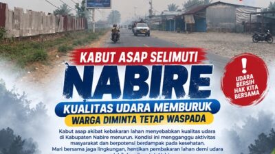 (Kualitas Udara Nabire Masuk Kategori Sangat Tidak Sehat, ISPU Capai 258)