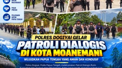 (Polres Dogiyai Gelar Patroli Dialogis di Sejumlah Titik Kota Moanemani)