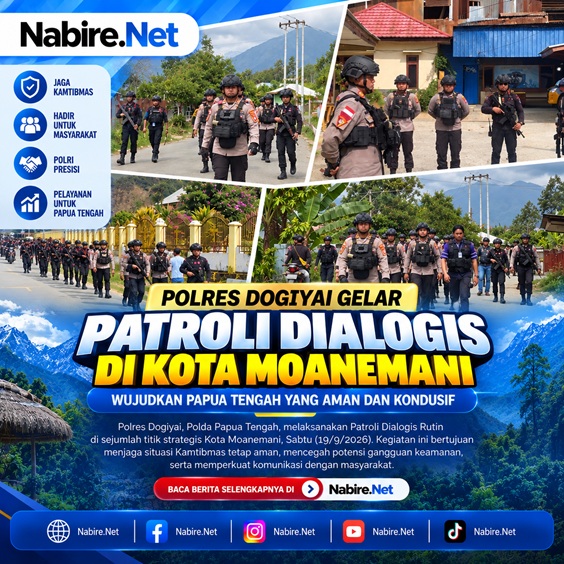 (Polres Dogiyai Gelar Patroli Dialogis di Sejumlah Titik Kota Moanemani)