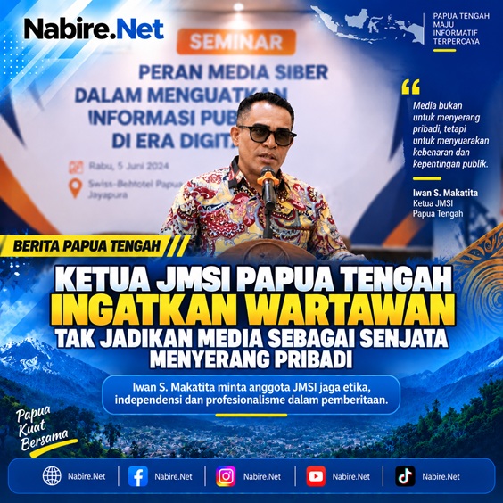 (Ketua JMSI Papua Tengah Tegaskan Pers Bukan Alat untuk Menyerang Seseorang)
