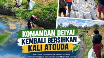 (KOMANDAN Deiyai Kembali Bersihkan Kali Atouda)